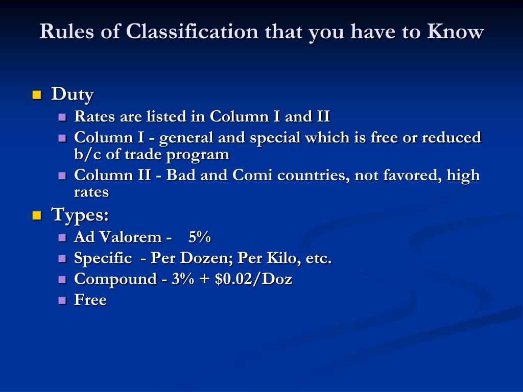 PPT The Harmonized Tariff Schedule PowerPoint Presentation, free