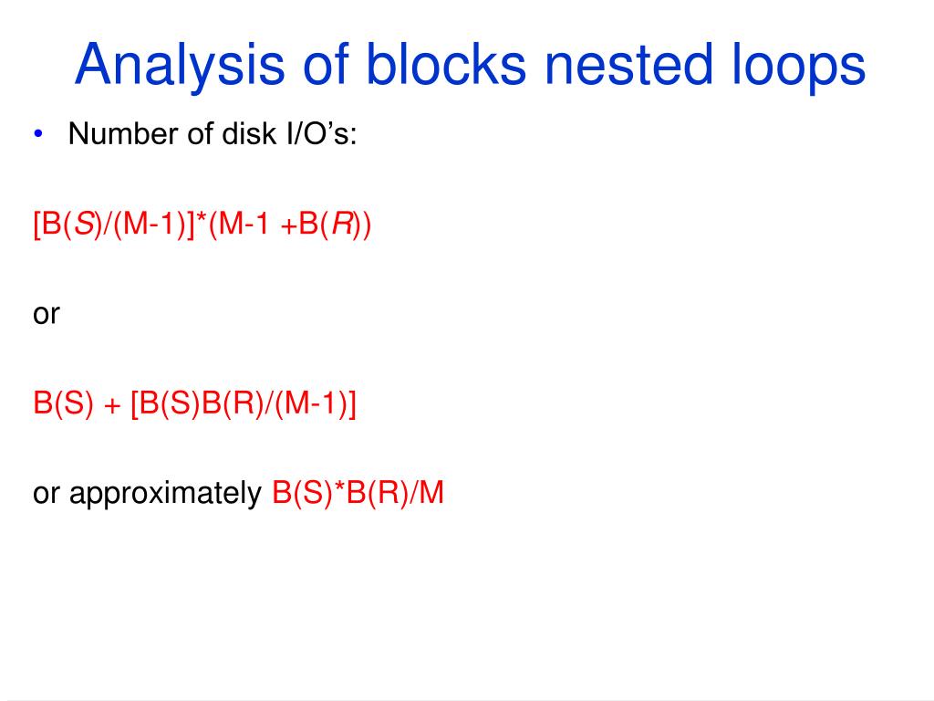 PPT NestedLoop joins PowerPoint Presentation, free download ID1487330