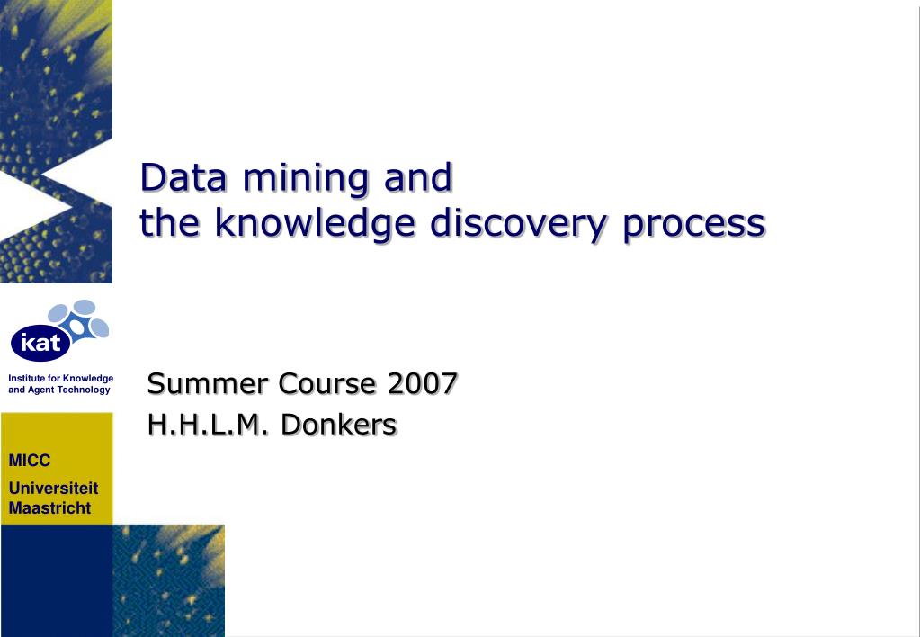 PPT Data mining and the knowledge discovery process PowerPoint