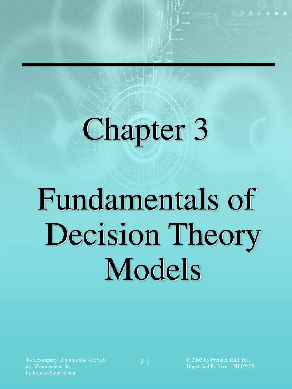 PPT Chapter 3 Fundamentals of Decision Theory Models PowerPoint
