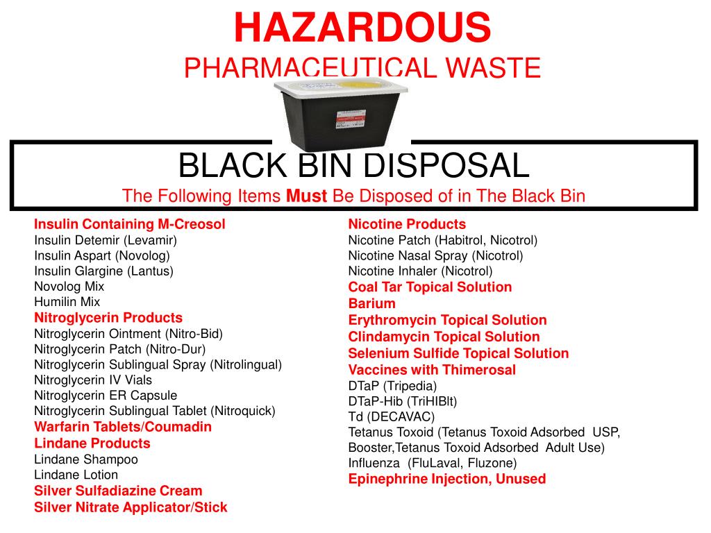 PPT Hazardous Pharmaceutical Waste Disposal PowerPoint Presentation