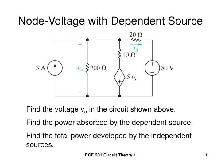 PPT NodeVoltage with Dependent Source PowerPoint