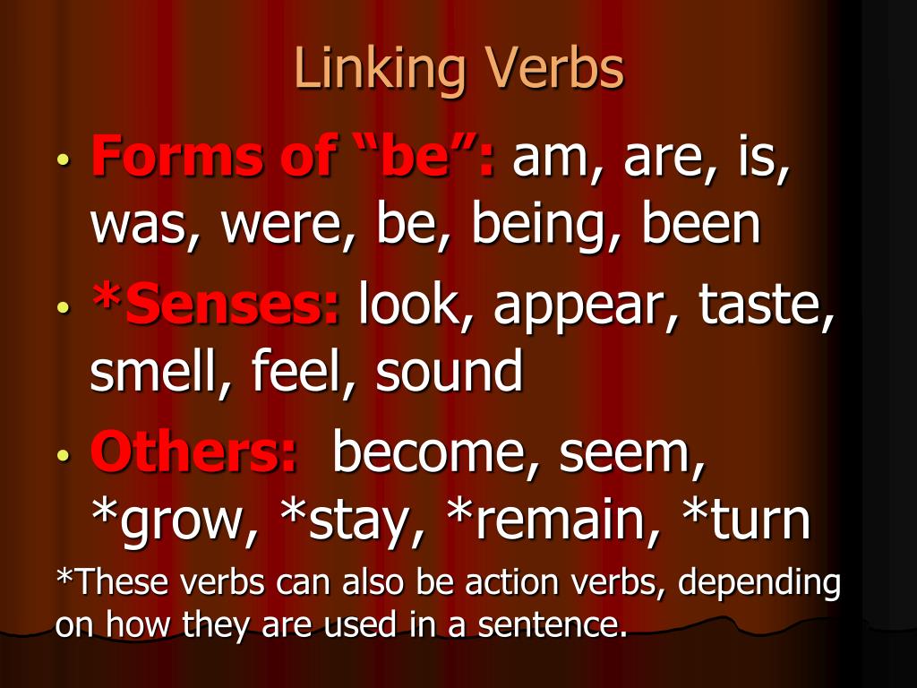 PPT Linking Verbs with Predicate Words PowerPoint Presentation, free