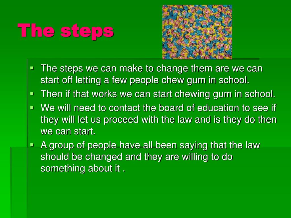 PPT Why is gum not allowed in school PowerPoint Presentation, free