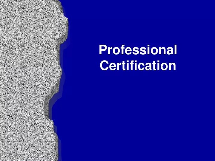 PPT Professional Certification PowerPoint Presentation, free download