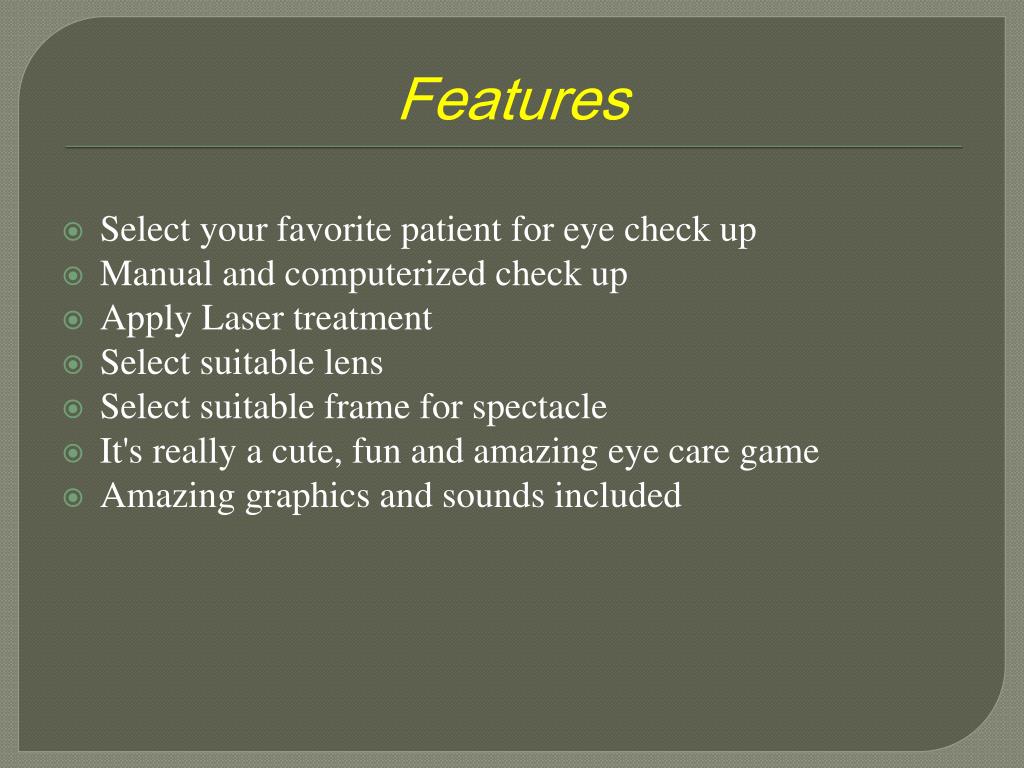 PPT Latest Eye Clinic Game for Kids PowerPoint Presentation, free