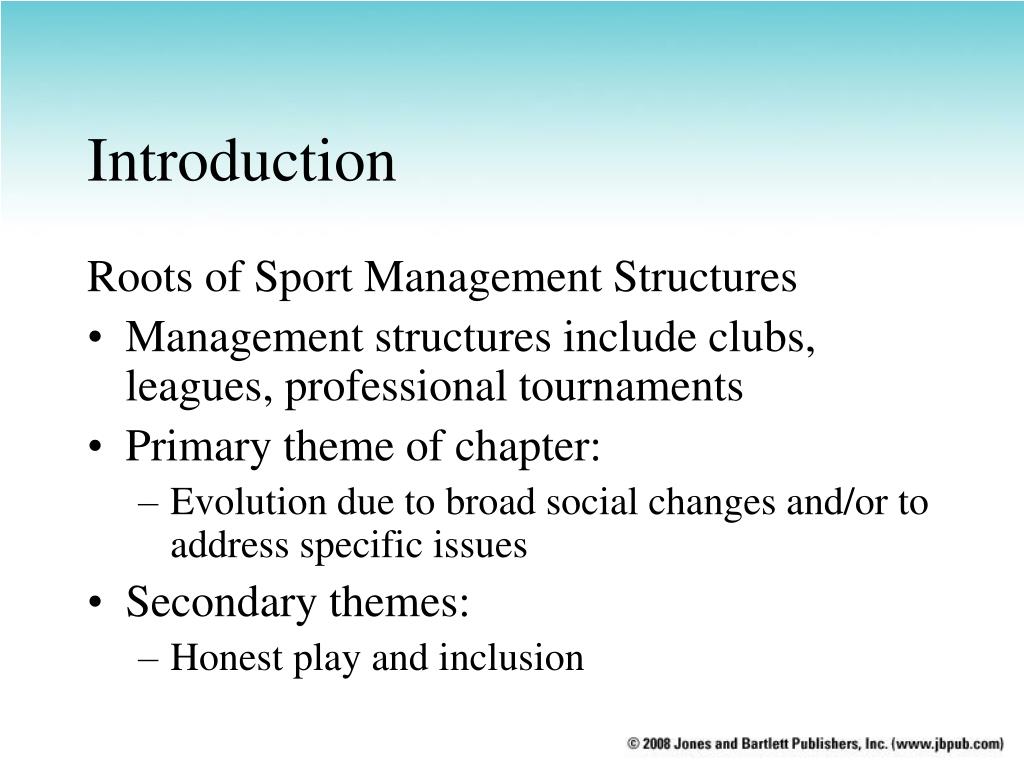 PPT Chapter 1 The History of Sport Management PowerPoint Presentation