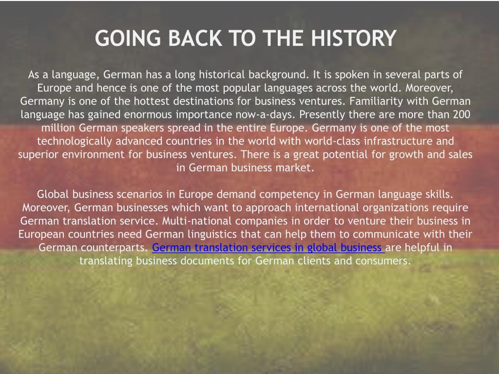 PPT German to English translation services,German trnslation ser