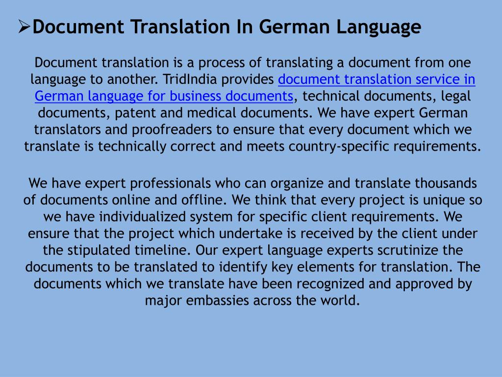 PPT German to English translation services,German trnslation ser