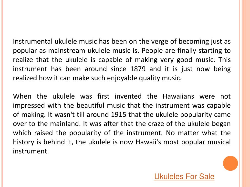 PPT Amazing History of Ukulele Music PowerPoint Presentation, free