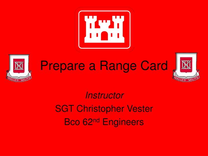 PPT Prepare a Range Card PowerPoint Presentation, free download ID