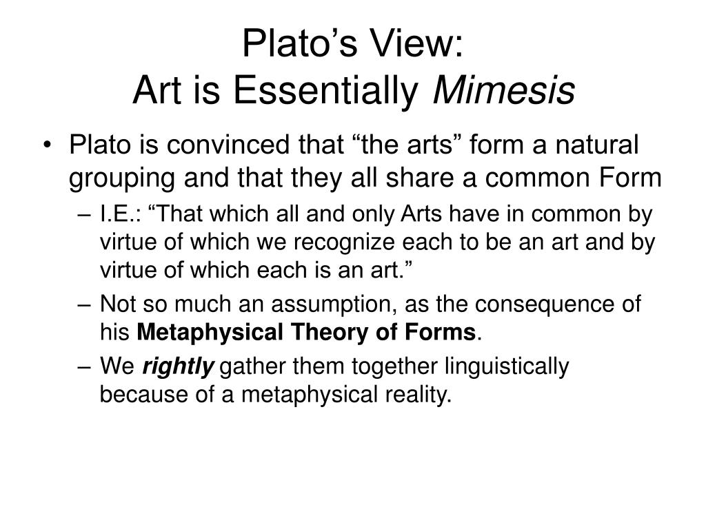 PPT Some Notes on Plato and Aristotle and Mimetic Theory of Art