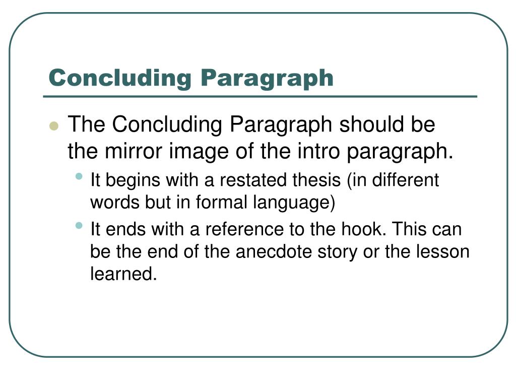 Conclusion Paragraph Examples Essay Prowess
