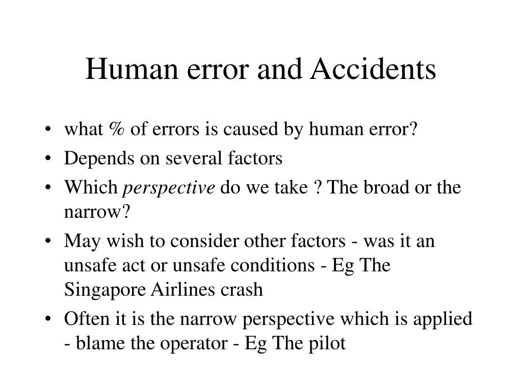 PPT Human Factors & Errors PowerPoint Presentation, free download