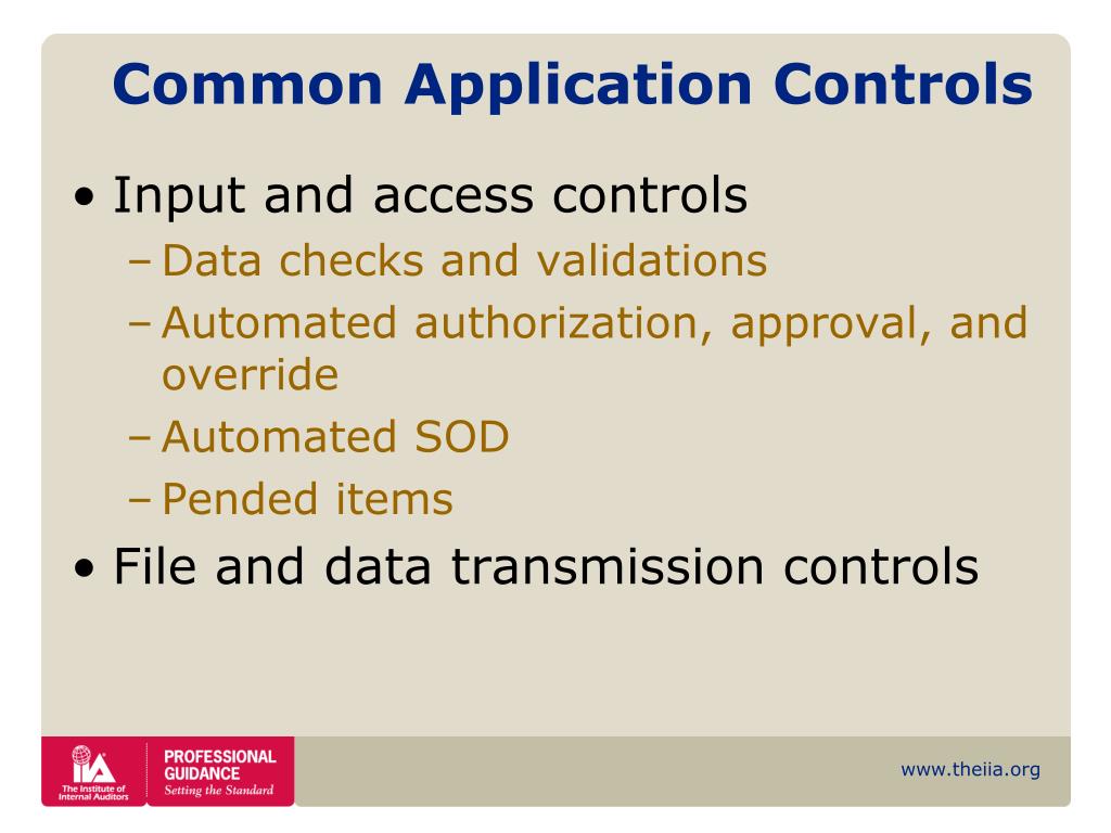 PPT Auditing Application Controls PowerPoint Presentation, free