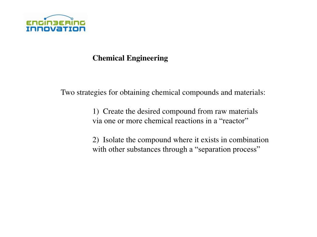 PPT Chemical engineering products, processes, and challenges