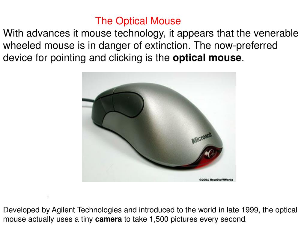 PPT A ball inside the mouse touches the desktop and rolls when the