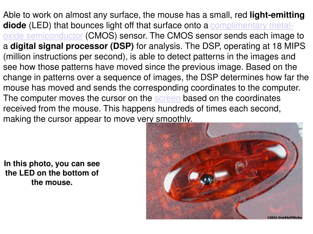 PPT A ball inside the mouse touches the desktop and rolls when the