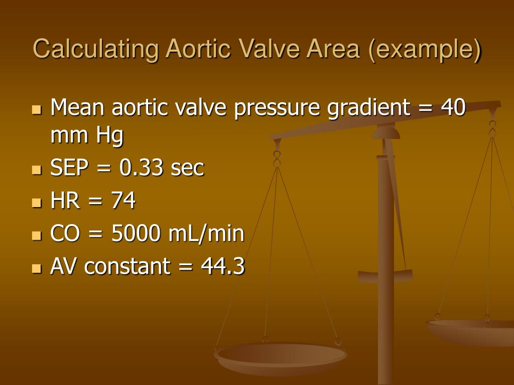 PPT Cardiac Cath Measurement of Stenotic Aortic Valve Area PowerPoint