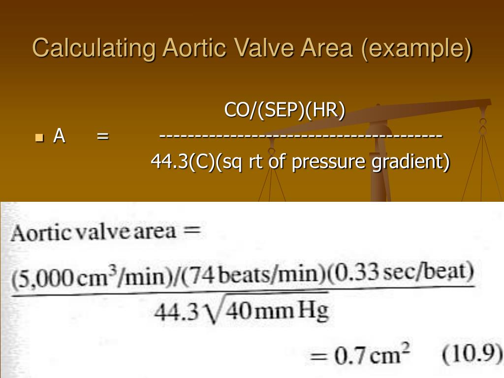 PPT Cardiac Cath Measurement of Stenotic Aortic Valve Area PowerPoint