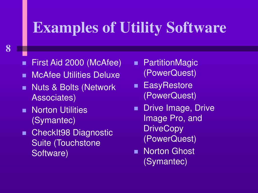 Examples Of Utility Software