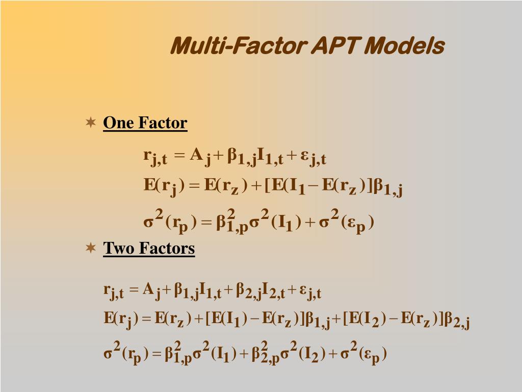 PPT The Arbitrage Pricing Theory (Chapter 10) PowerPoint Presentation