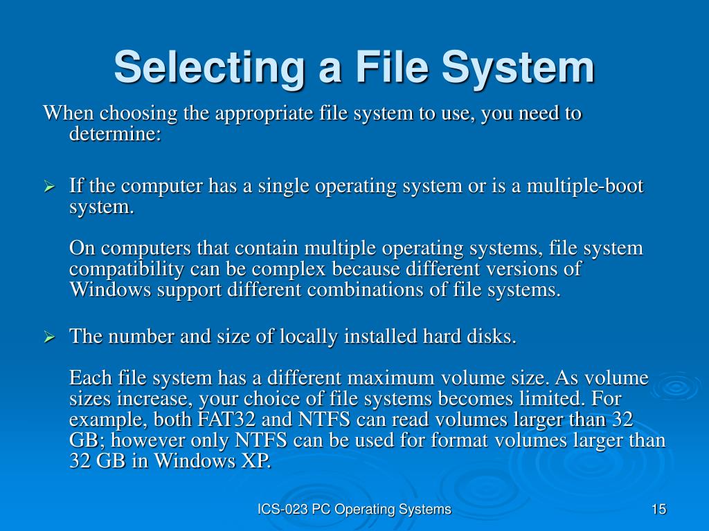 PPT Configuring and Managing Windows XP File Systems PowerPoint