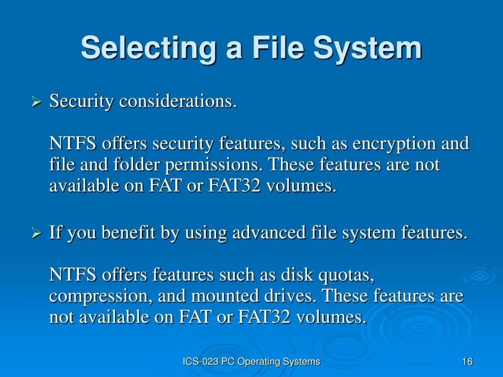 PPT Configuring and Managing Windows XP File Systems PowerPoint