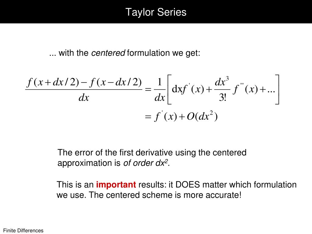 PPT Finite Difference Approximations PowerPoint Presentation, free