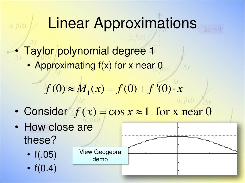 PPT Taylor and MacLaurin Series PowerPoint Presentation, free