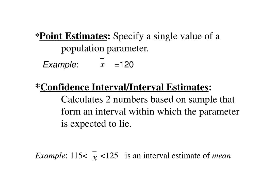 PPT Some Concepts * Estimators Random variables used to estimate