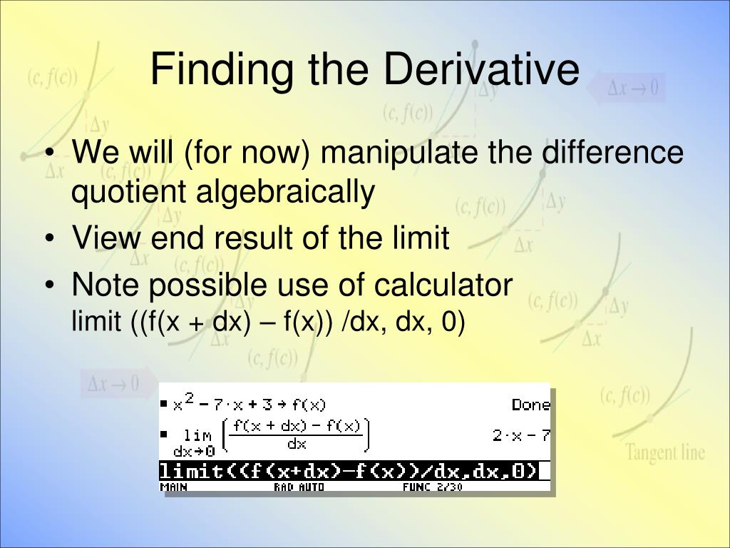 PPT The Derivative and the Tangent Line Problem PowerPoint