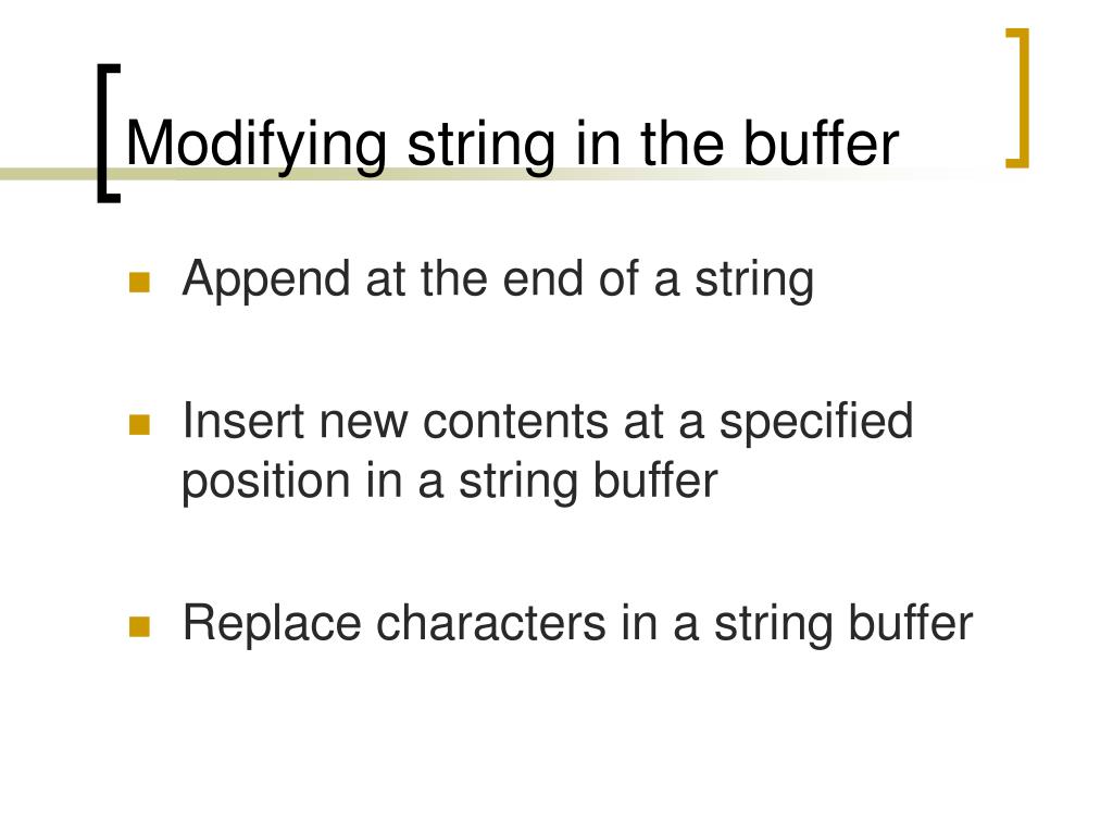PPT StringBuffer class PowerPoint Presentation, free download ID161280