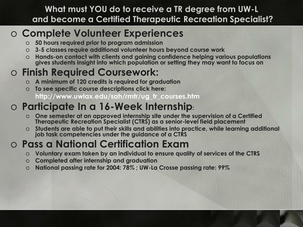 PPT My Therapeutic Recreation Degree . . . PRICELE PowerPoint Presentation ID161925