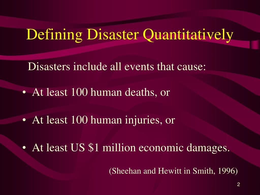 PPT Why Define Disaster? PowerPoint Presentation, free download ID