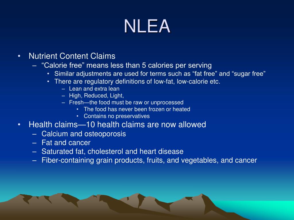 PPT Nutrition Labeling and Education Act of 1990 PowerPoint