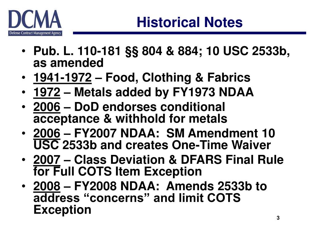 PPT THE BERRY AMENDMENT and the Newest Rules on Specialty Metals A
