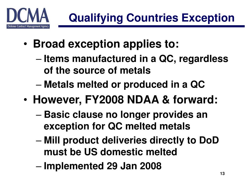 PPT THE BERRY AMENDMENT and the Newest Rules on Specialty Metals A