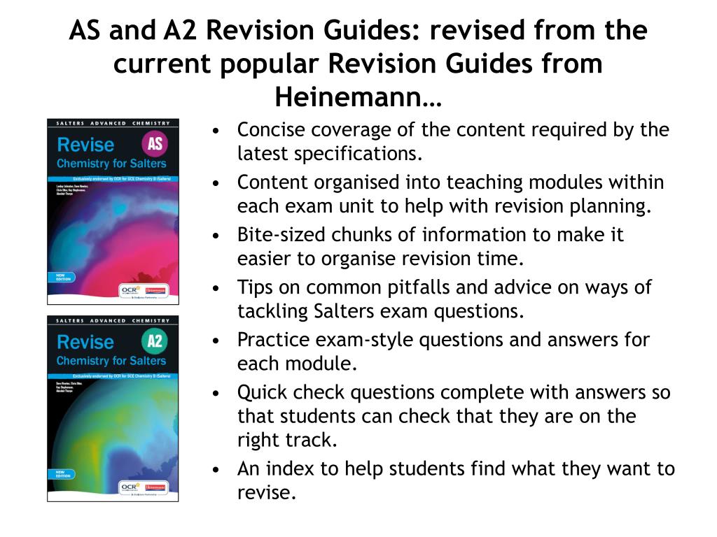 PPT Salters Advanced Chemistry OCR GCE Chemistry B (Salters