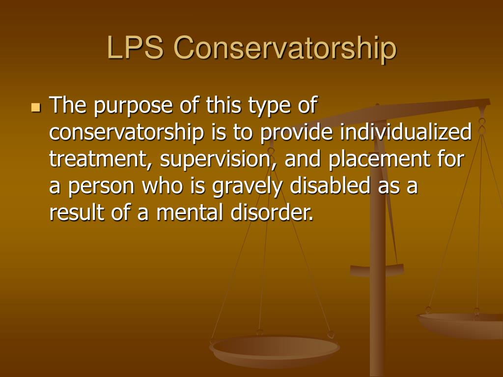 PPT CONSERVATORSHIPS AND ALTERNATIVES PowerPoint Presentation ID164159