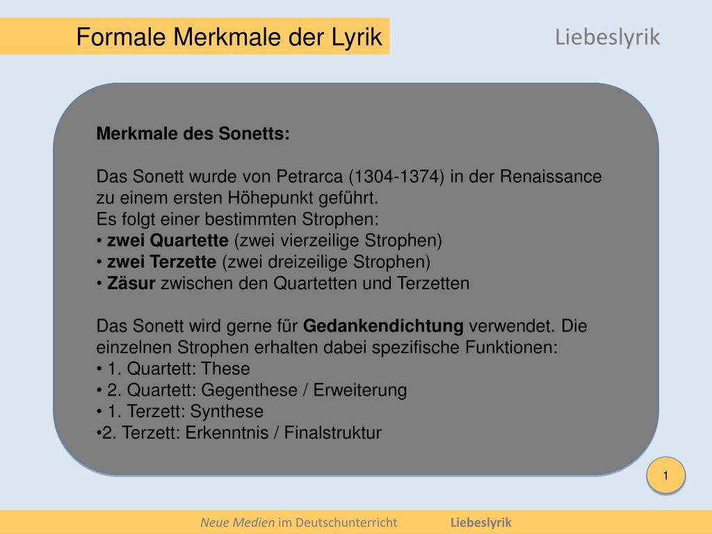 PPT Neue Medien im Deutschunterricht Liebeslyrik PowerPoint