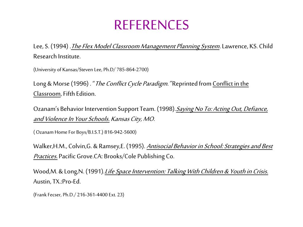 PPT Intervening With Students in the Conflict Cycle Before They Lose