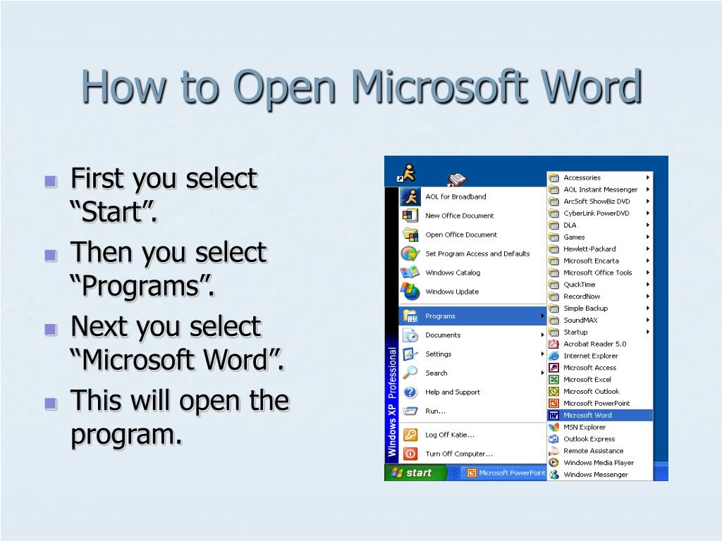 PPT An Introduction to Microsoft Word PowerPoint Presentation, free