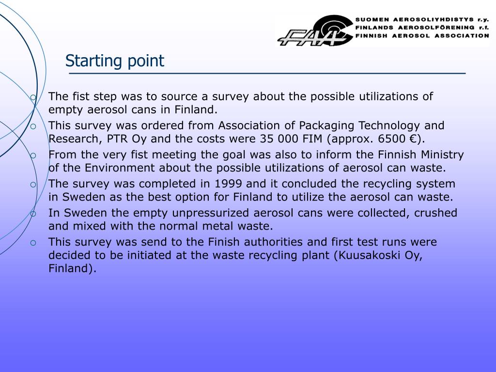 PPT Aerosol cans from hazardous waste to household metal waste