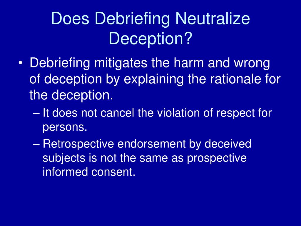 PPT Deception and Research Ethics and Regulation PowerPoint