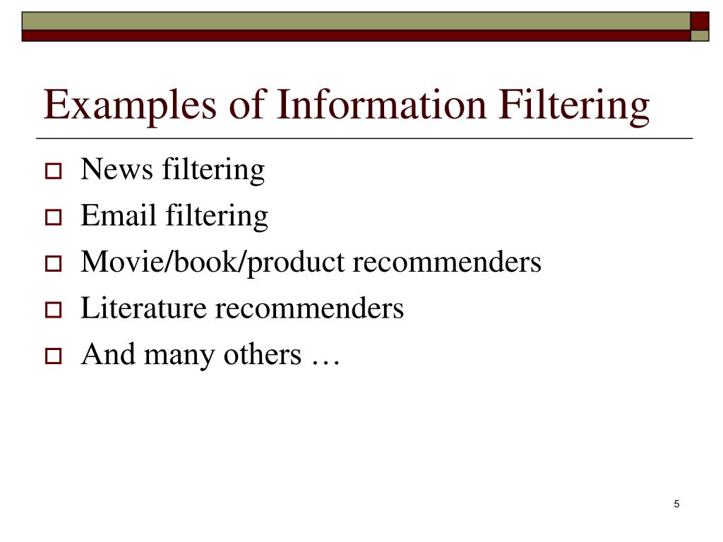 PPT Information Filtering PowerPoint Presentation, free download ID