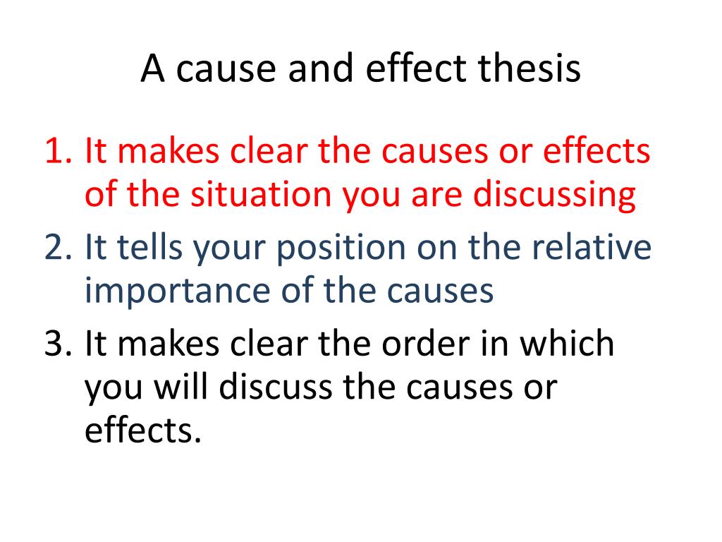 PPT Cause and effect essays PowerPoint Presentation ID170621