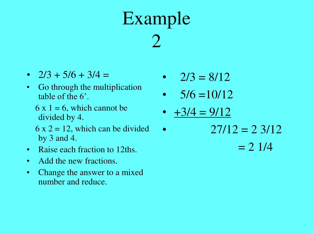 PPT Adding Fraction With Different Denominator PowerPoint