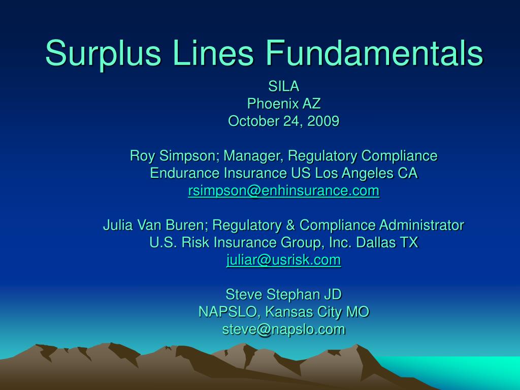 PPT Surplus Lines Fundamentals PowerPoint Presentation, free download PPT Surplus Lines Fundamentals PowerPoint Presentation, free download