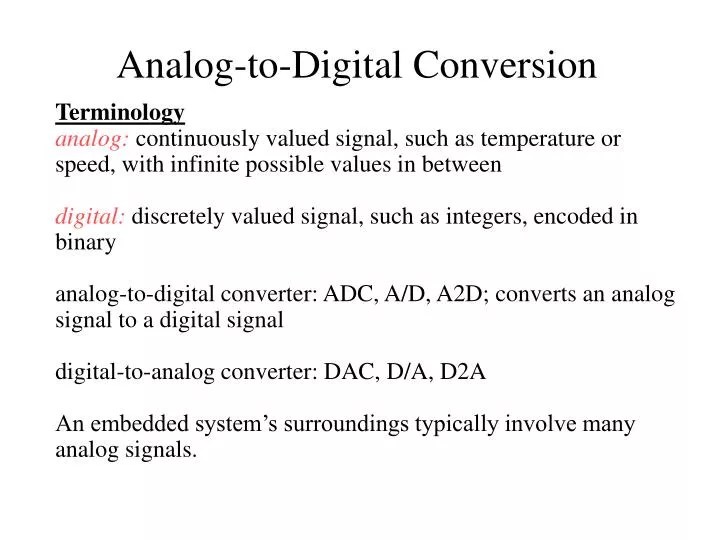 PPT AnalogtoDigital Conversion PowerPoint Presentation, free download ID171677